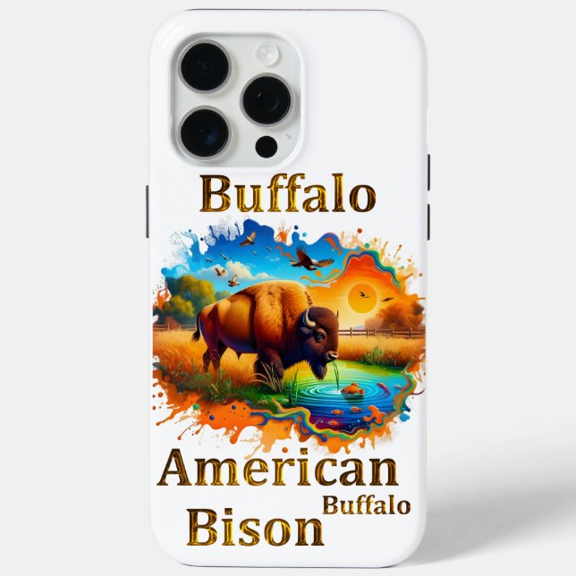 Coques Case-Mate iPhone Bison de Buffalo américain (Verso)