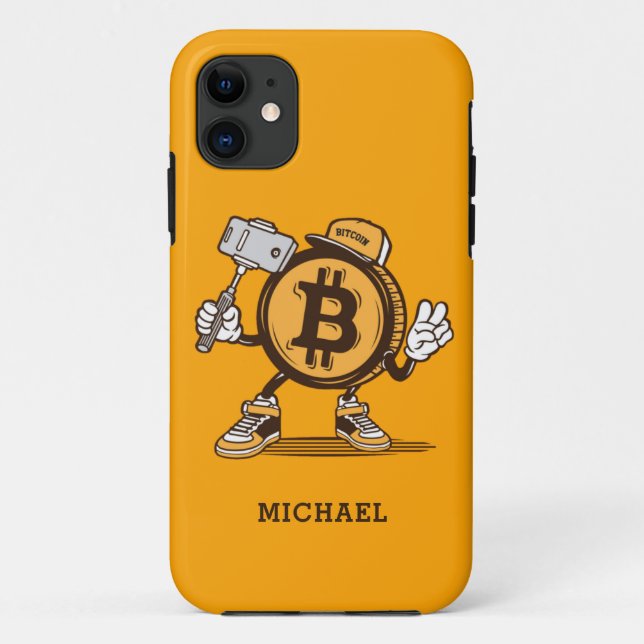 Coques Case-Mate iPhone Bitcoin Cryptomonnaie Drôle Drôle Carton Personnal (Dos)