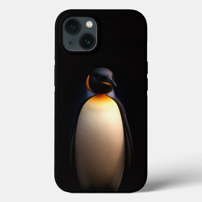 Coques Case-Mate iPhone Black 4 Luxe iPhone 13 Coque, Empereur Penguin (Verso)