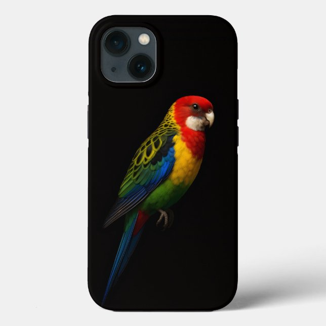 Coques Case-Mate iPhone Black 4 Luxe iPhone 13, Eastern Rosella Parrot (Verso)