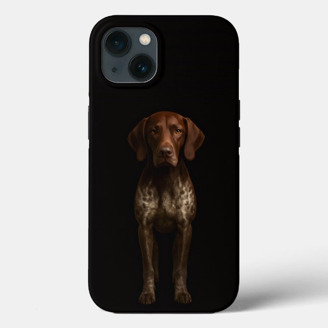 Coques Case-Mate iPhone Black 4 Luxe iPhone 13, German Pointer Dog (Verso)