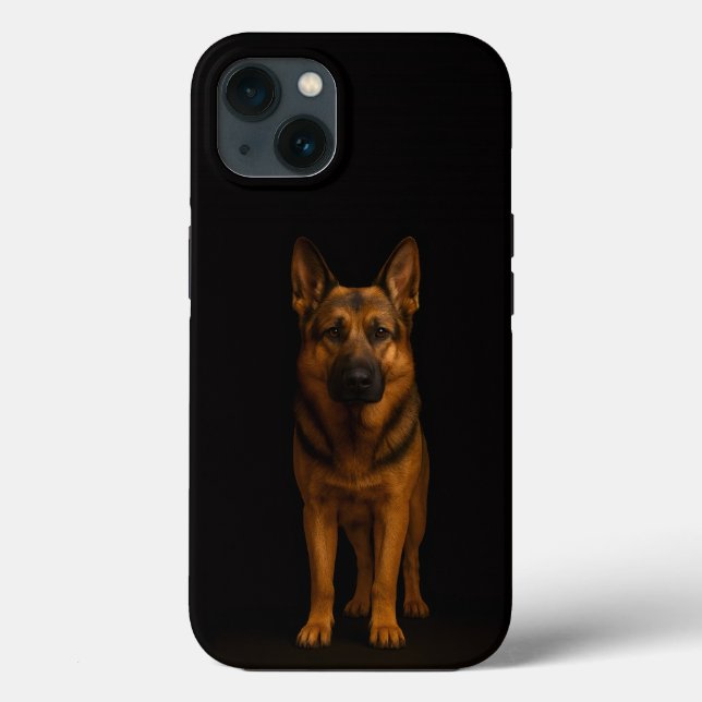 Coques Case-Mate iPhone Black 4 Luxe iPhone 13, German Shepherd Dog (Verso)