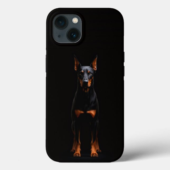 Coques Case-Mate iPhone Black 4 Luxe iPhone 13, Guardian Doberman (Verso)