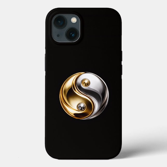 Coques Case-Mate iPhone Black 4 Luxe iPhone 13, Harmony Yin Yang (Verso)