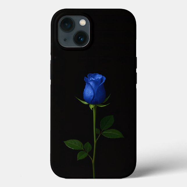 Coques Case-Mate iPhone Black 4 Luxe iPhone 13, Midnight Blue Rose (Verso)
