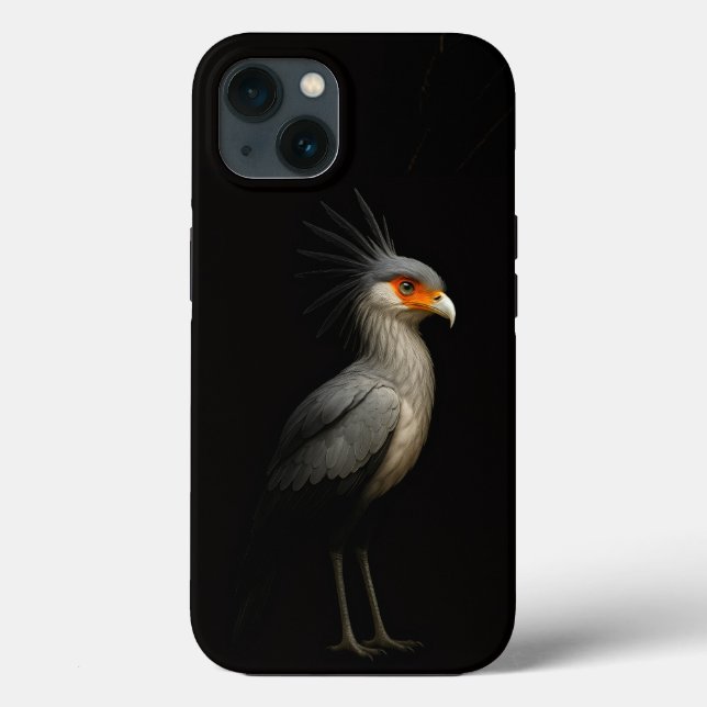 Coques Case-Mate iPhone Black 4 Luxe iPhone 13, Secretary Bird (Verso)