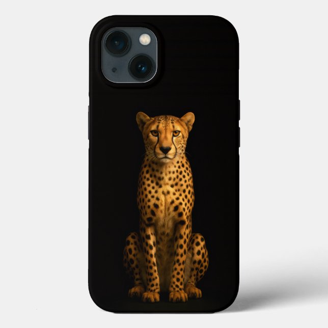 Coques Case-Mate iPhone Black 4 Luxe iPhone 13, Sleek Cheetah (Verso)