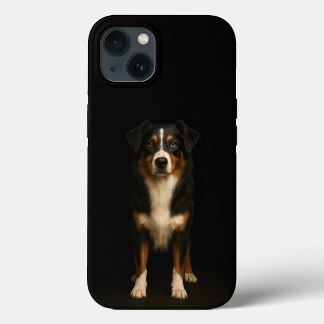 Coques Case-Mate iPhone Black 4 Luxe iPhone 13, Wise Australian Shepherd (Verso)