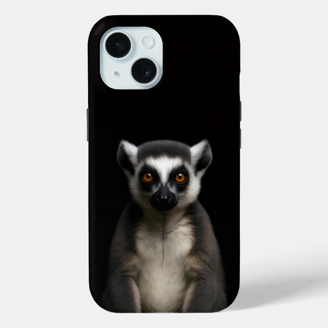 Coques Case-Mate iPhone Black 4 Luxe iPhone 15 Case, Gentle Lemur (Verso)