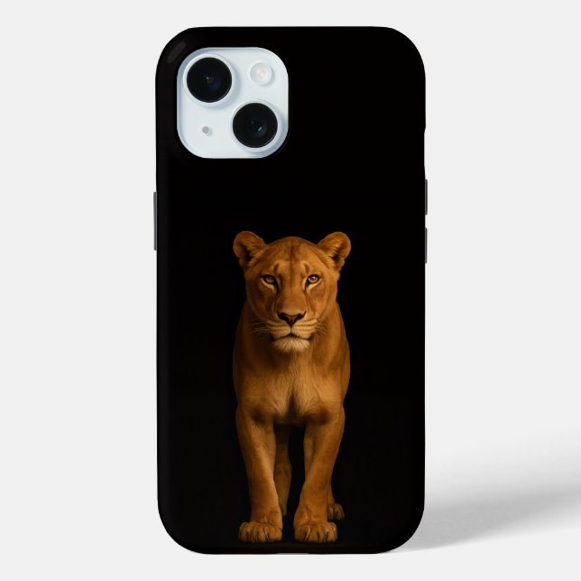 Coques Case-Mate iPhone Black 4 Luxe iPhone 15 Case, Noble Lioness (Verso)