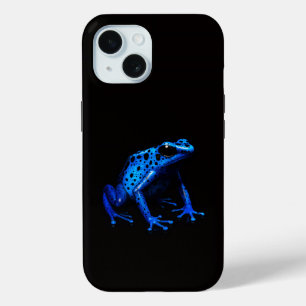 Coque Pour iPhone 15 Black 4 Luxe iPhone 15 Coque, Blue Frog