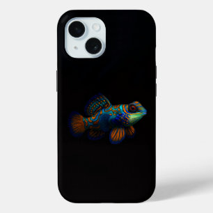 Coque Pour iPhone 15 Black 4 Luxe iPhone 15 Coque, Mandarin Dragonet