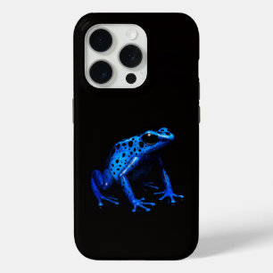 Coque iPhone 15 Pro Black 4 Luxe iPhone 15 Pro Mate, Blue Frog