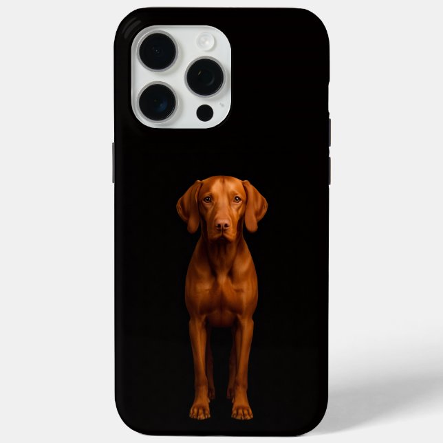 Coques Case-Mate iPhone Black 4 Luxe iPhone 15 Pro Max, Agile Vizsla Dog (Verso)