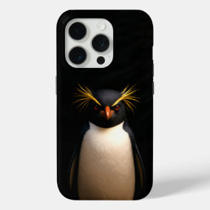 Coque iPhone 15 Pro Black 4 Luxe iPhone 15 Pro, Rockhopper Penguin
