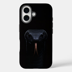 Coque Pour iPhone 16 Black 4 Luxe iPhone 16 Coque-Mate, Black Mamba