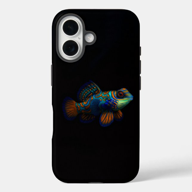Coques Case-Mate iPhone Black 4 Luxe iPhone 16 Mate, Dragonet Mandarin (Verso)