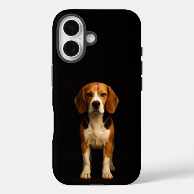 Coques Case-Mate iPhone Black 4 Luxe iPhone 16 Mate, Kind Beagle (Verso)