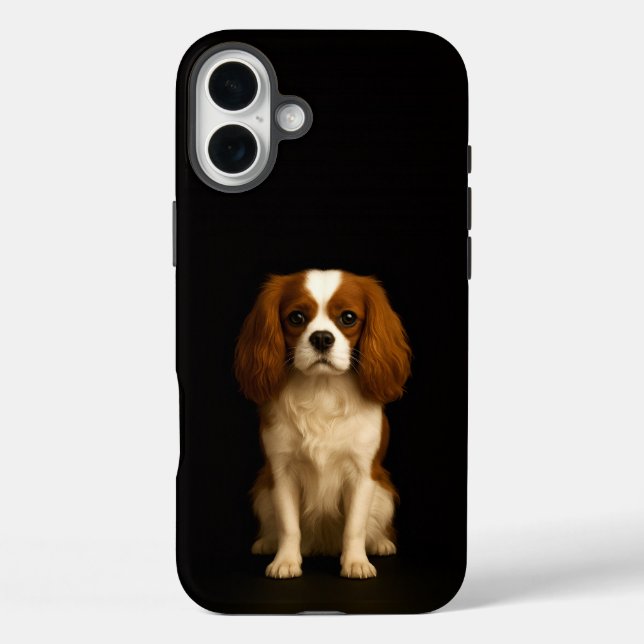 Coques Case-Mate iPhone Black 4 Luxe iPhone 16 Plus, Cavalier Spaniel (Verso)