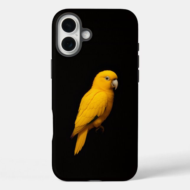 Coques Case-Mate iPhone Black 4 Luxe iPhone 16 Plus, Golden Parakeet (Verso)
