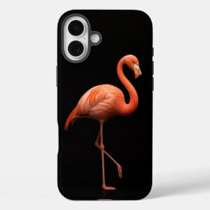 Coques iPhone 16 Plus Black 4 Luxe iPhone 16 Plus Mate, Flamant rose ros