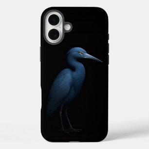 Coques iPhone 16 Plus Black 4 Luxe iPhone 16 Plus, Petit Héron Bleu