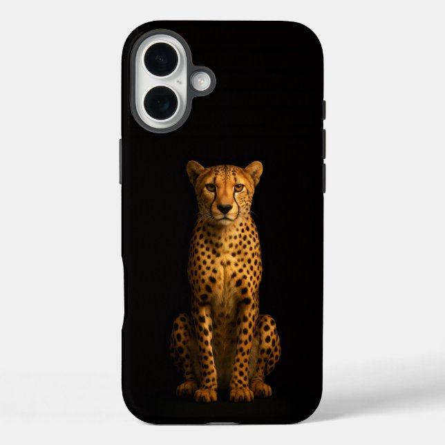 Coques Case-Mate iPhone Black 4 Luxe iPhone 16 Plus, Sleek Cheetah (Verso)