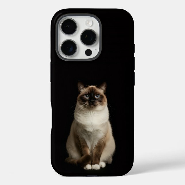 Coques Case-Mate iPhone Black 4 Luxe iPhone 16 Pro, Birmanese Cat (Verso)
