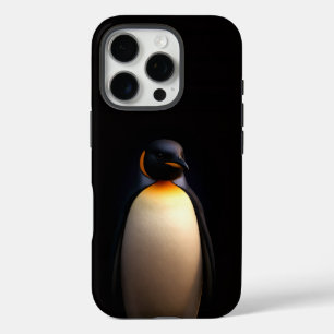 Coques iPhone 16 Pro Black 4 Luxe iPhone 16 Pro, Empereur Penguin