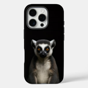 Coques iPhone 16 Pro Black 4 Luxe iPhone 16 Pro, Gentle Lemur