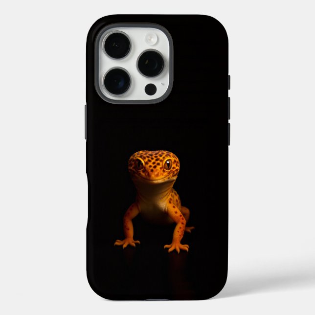 Coques Case-Mate iPhone Black 4 Luxe iPhone 16 Pro, Leopard Gecko (Verso)