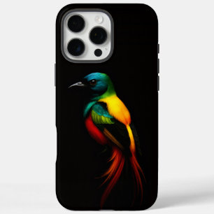 Coques iPhone 16 Pro Max Black 4 Luxe iPhone 16 Pro Max Coque, Rainbow Bird