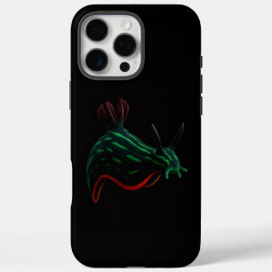 Coques iPhone 16 Pro Max Black 4 Luxe iPhone 16 Pro Max, Limace de Mer Néon