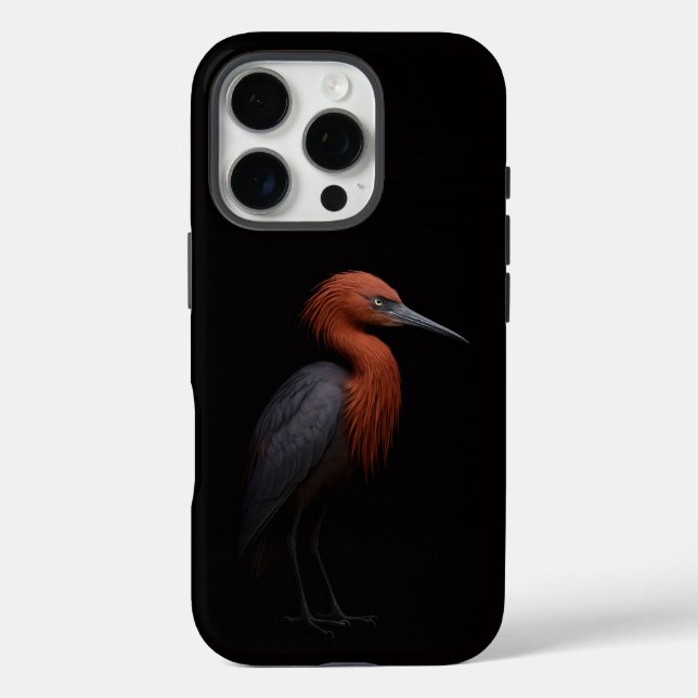 Coques Case-Mate iPhone Black 4 Luxe iPhone 16 Pro, Reddish Egret (Verso)