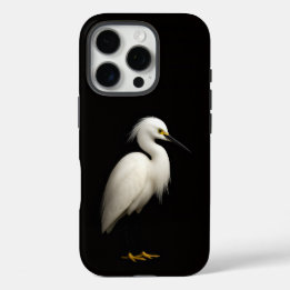 Coques iPhone 16 Pro Black 4 Luxe iPhone 16 Pro, Snowy Egret