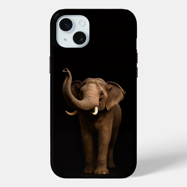 Coques Case-Mate iPhone Black 4 Luxe, Mighty Elephant iPhone 15 Plus (Verso)