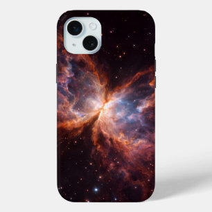 Coque iPhone 15 Mini Black 4 Luxe, nébuleuse du papillon iPhone 15 Plus