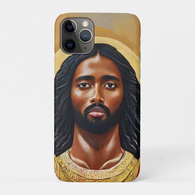 Coques Case-Mate iPhone Black African Jésus Christ Art religieux (Dos)