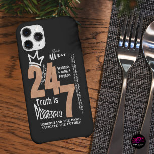 Coque Pour iPhone 15 Black All Day 24/7 Slogan Graphic