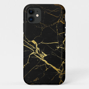 Coque Case-Mate Pour iPhone Black and Gold Marble