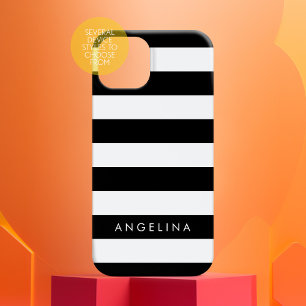 Coques Pour iPhone Black and White Striped