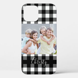 Case-Mate iPhone Case Black Buffalo Check Nom du script de la photo de l