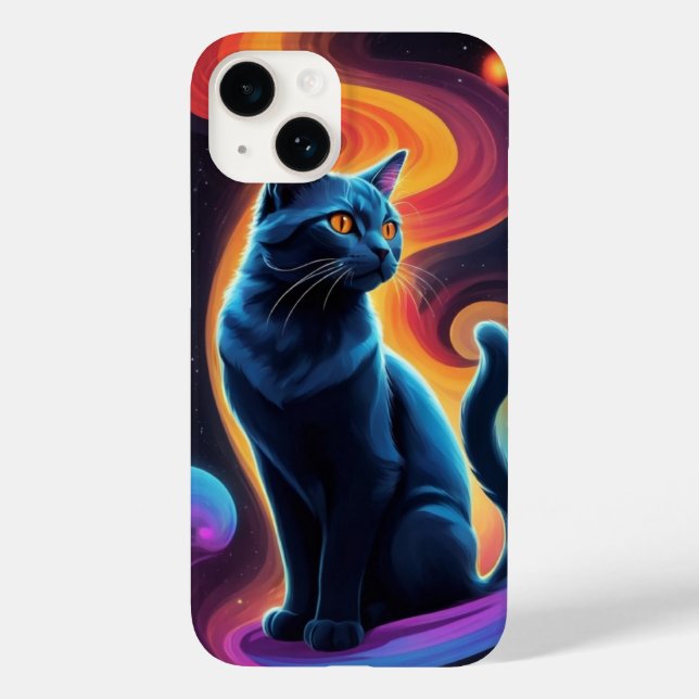Coques Case-Mate iPhone black cat (Verso)
