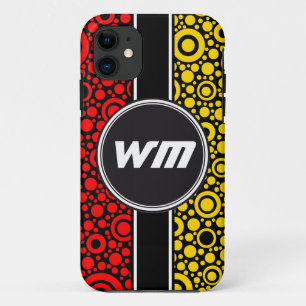 Etui iPhone Case-Mate Black Dots & Circles Grid + your backgr. &