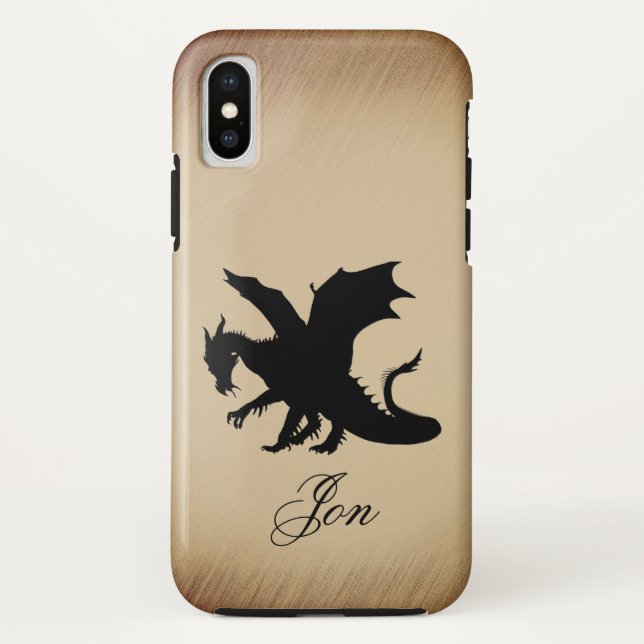 Coques Case-Mate iPhone Black Dragon Rustic Arrière - plan Personnel (Dos)