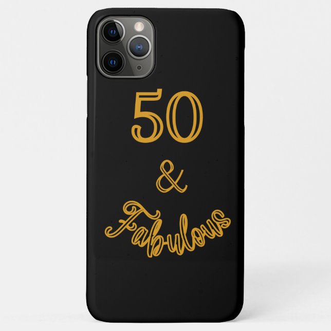 Coques Case-Mate iPhone Black et Gold 50 et Fabulous (Dos)