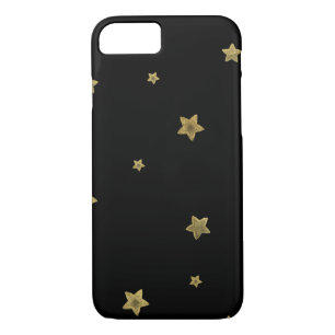 Coque iPhone 7 Black Gold Stars