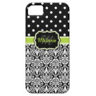 Black Green Monogramme Damask Pois Motif