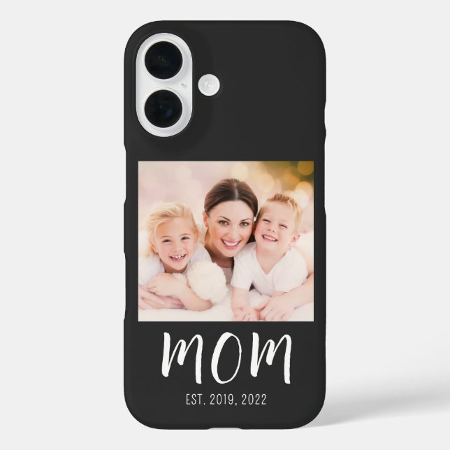 Coques Case-Mate iPhone Black Mom Established Script Photo Case-Mate (Verso)