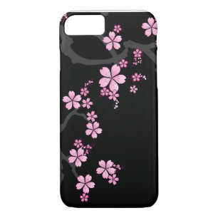 Case-Mate iPhone Case Black Pink Sakura design japonais ::